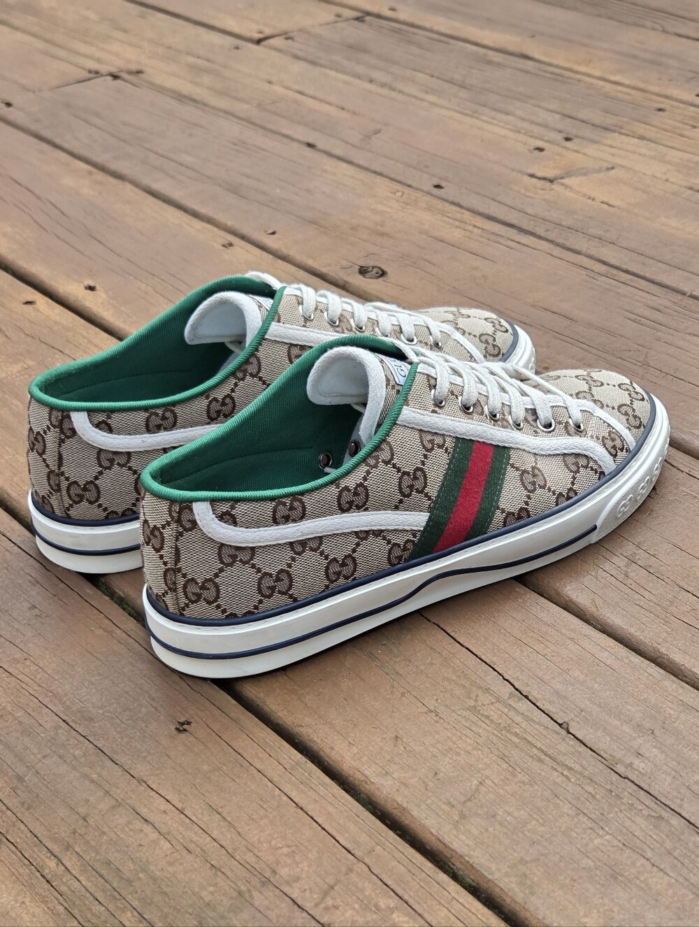 GUCCI 1977 Canvas Sneaker (Men's Size 8/Fits Like a US Size 9) - Worn Once - Picture 5 of 16